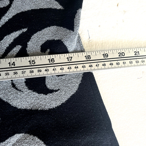 Pink Rose Womens Dress Size 1X Knit Black Grey Sleeveless Shift Y2K 80's Work - Picture 10 of 10